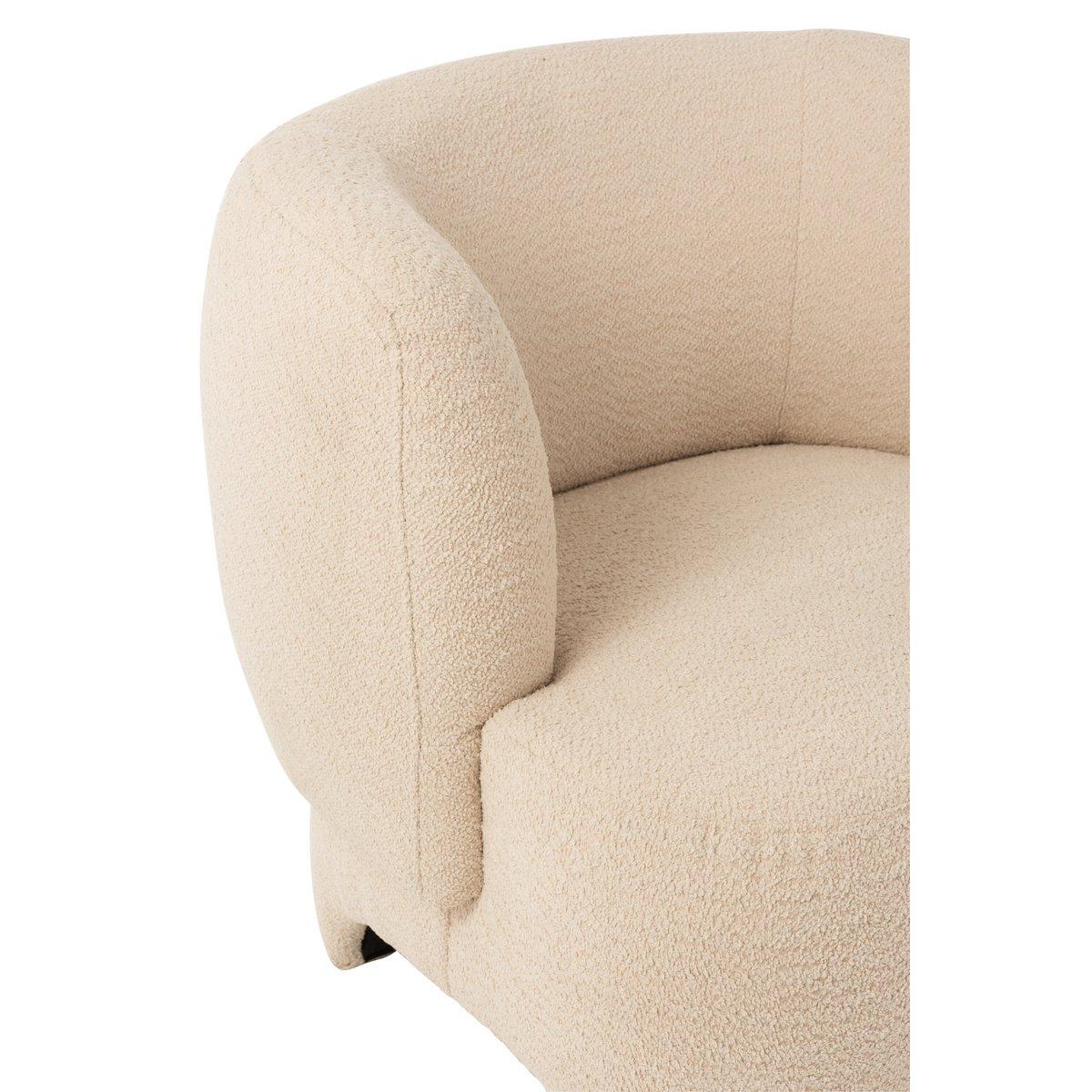 J-Line 1-Sitzer-Sofa, gestrickt, Tex/HT, Weiß