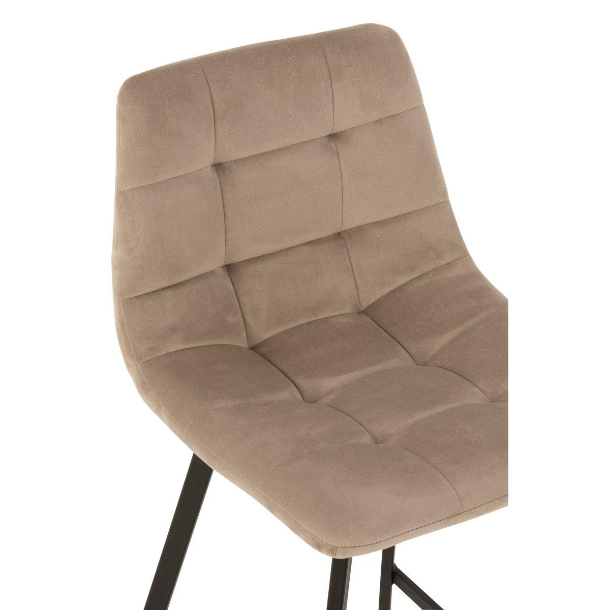 J-Line Barstuhl Olivier - Textil/Metall - Beige