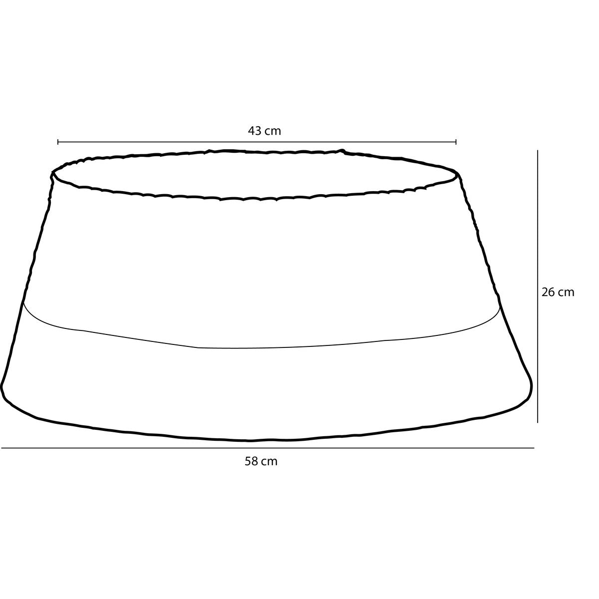 Weihnachtsbaumrock – H26 x Ø58 cm – Seegras – Grün