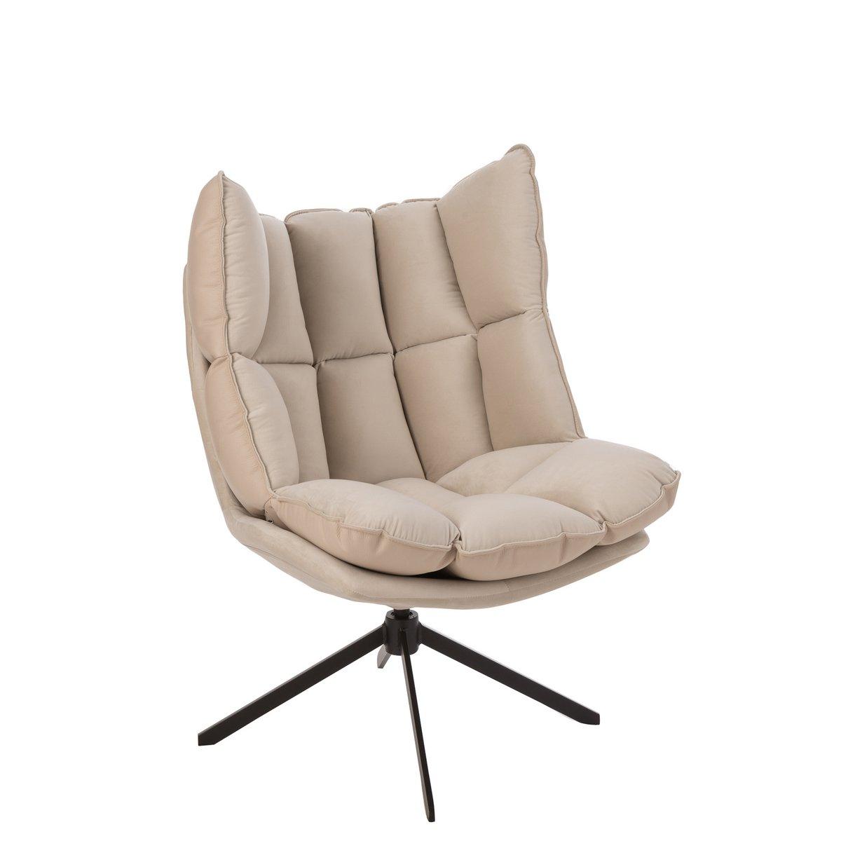 J-Line Stuhl Relax Cushion - Textil/Metall - Beige