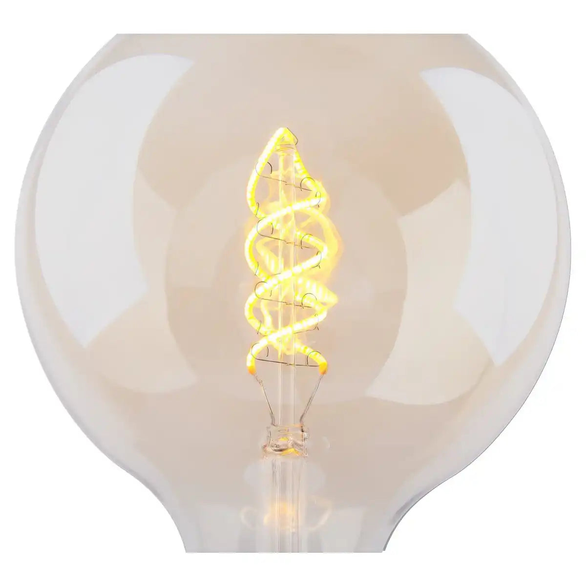 2er-Set LED Leuchtmittel E27-Fassung, 5 Watt Ø 12,5cm, Metall und Glas, amber