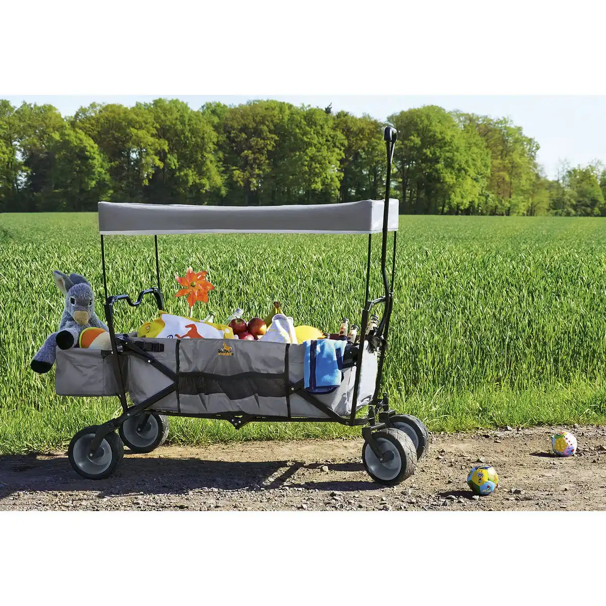 Faltbarer Bollerwagen 'Paxi', grau - HomeDesign Knaus
