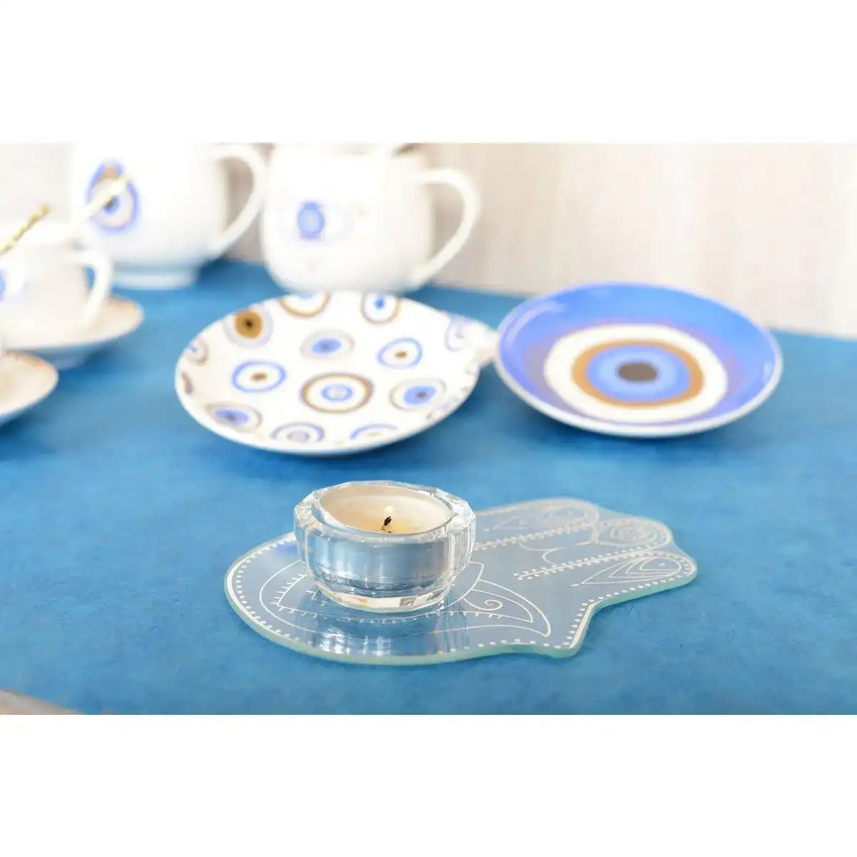 Fatma Handknopf 12x15cm Silberspiegel - HomeDesign Knaus