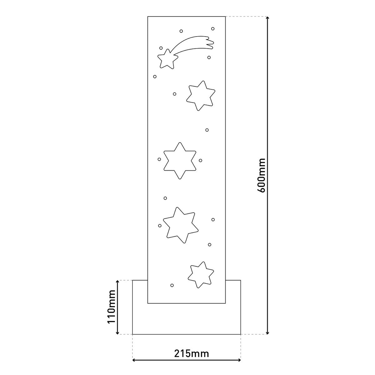 LED-Holz-Dekoleuchte "STERNE", aus naturbelassenem Holz mit festverbauten LEDs, Weihnachtsdekoration für Außen