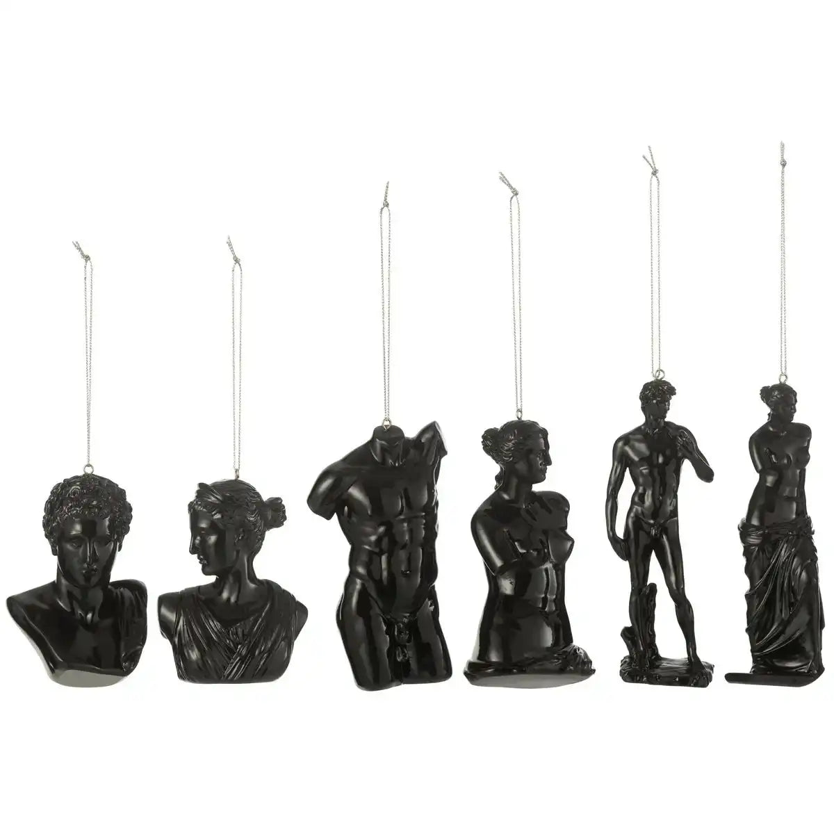 J -Line Hangers Römische Statuen - Polyresin - Schwarz - 10 Box