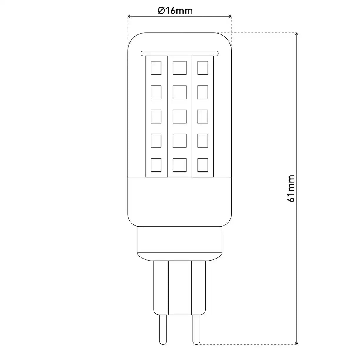 6er-Set LED-Leuchtmittel G9, 3,5 Watt, aus Kunststoff, warmweiß