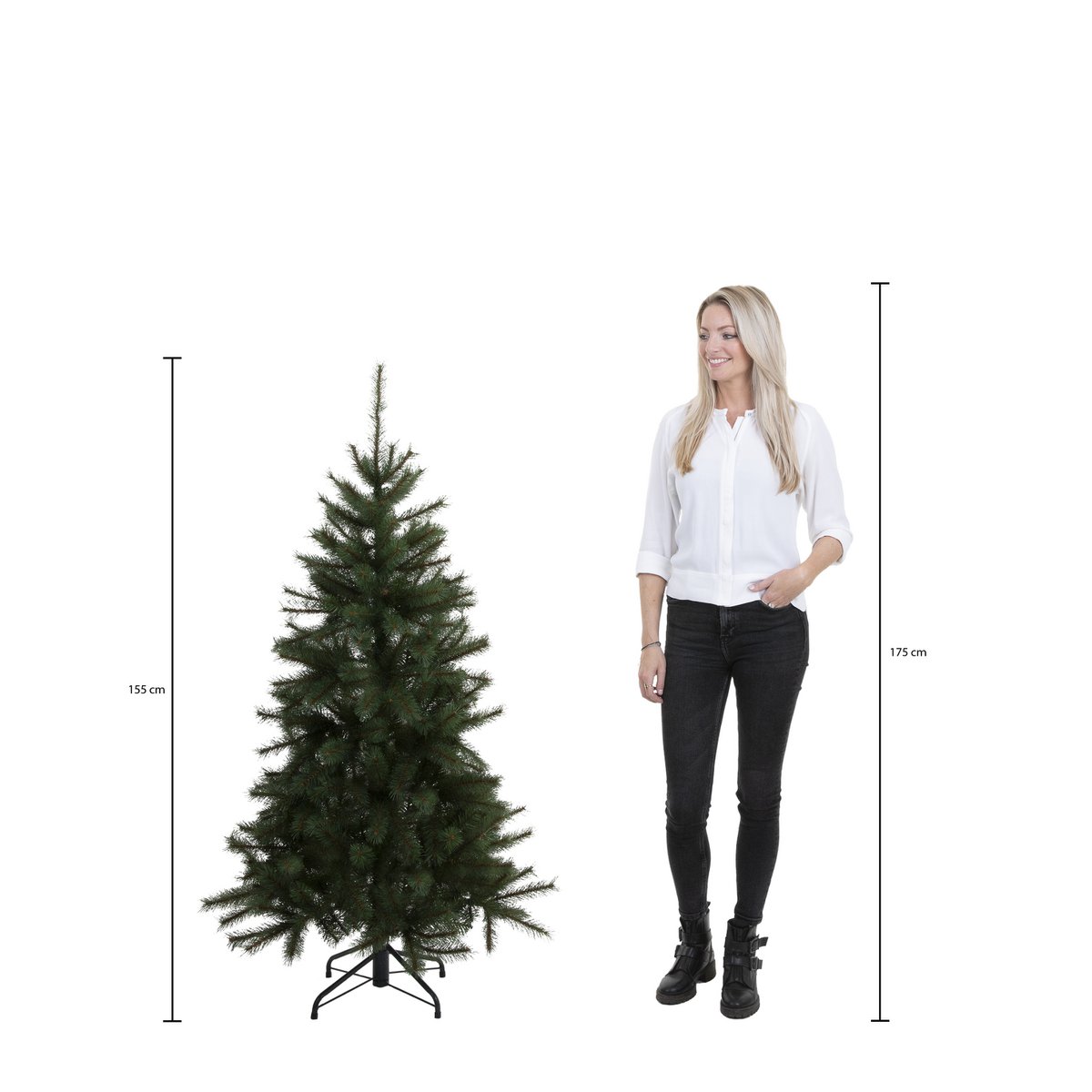 Künstlicher Weihnachtsbaum - H155 x Ø99 cm - Grün