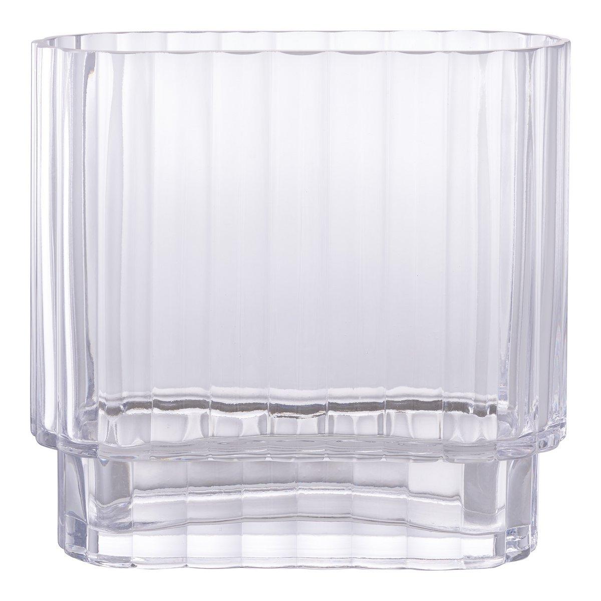 Vase - klares Glas, 20x9x19,5 cm