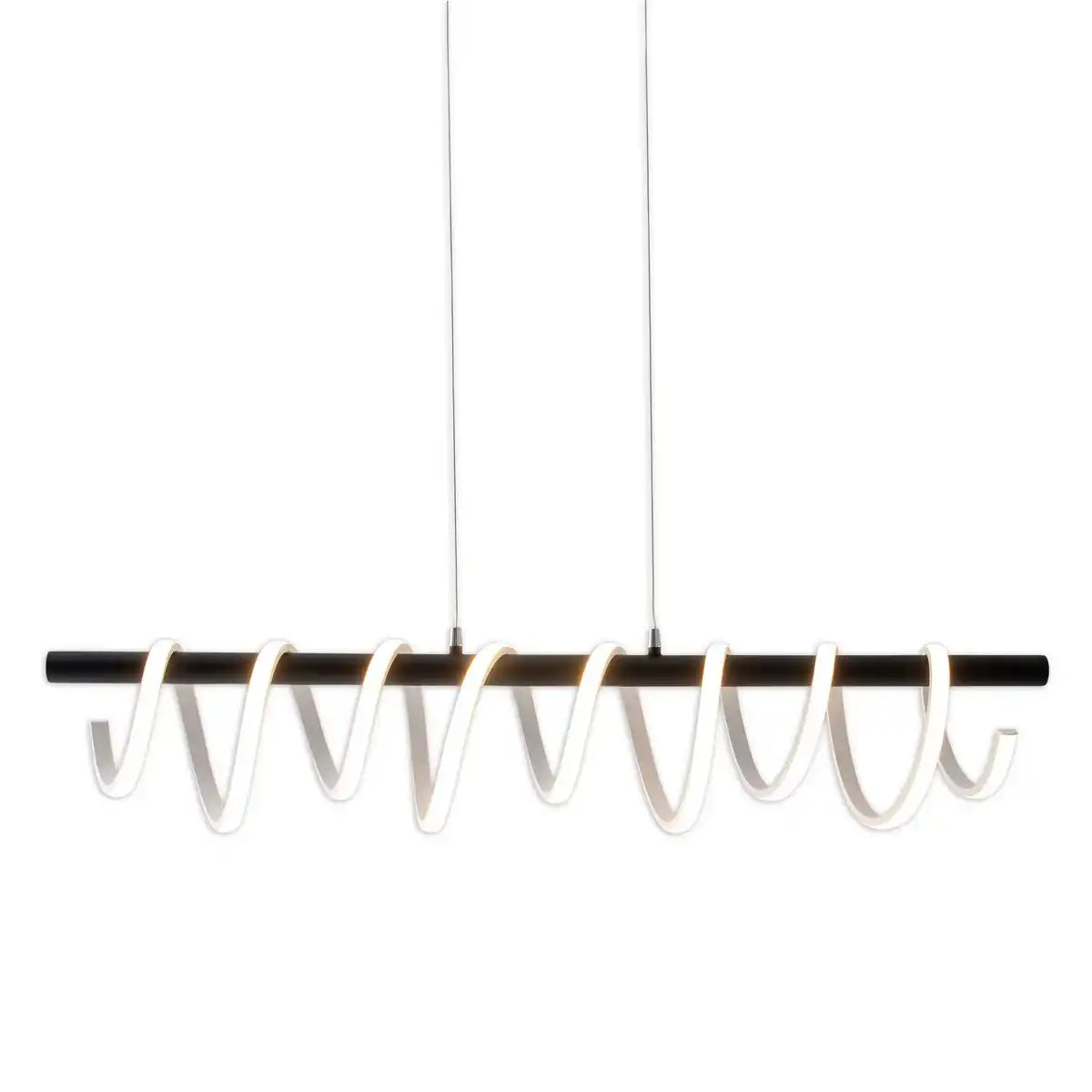 LED Pendelleuchte "BELLEZA", moderne Pendellampe aus Metall und Kunststoff in Schwarz, und Weiß, mit fest verbauten LEDs, ca. 100 cm lang, Die ideale Beleuchtung für Wohnzimmer, Esszimmer oder Küche.