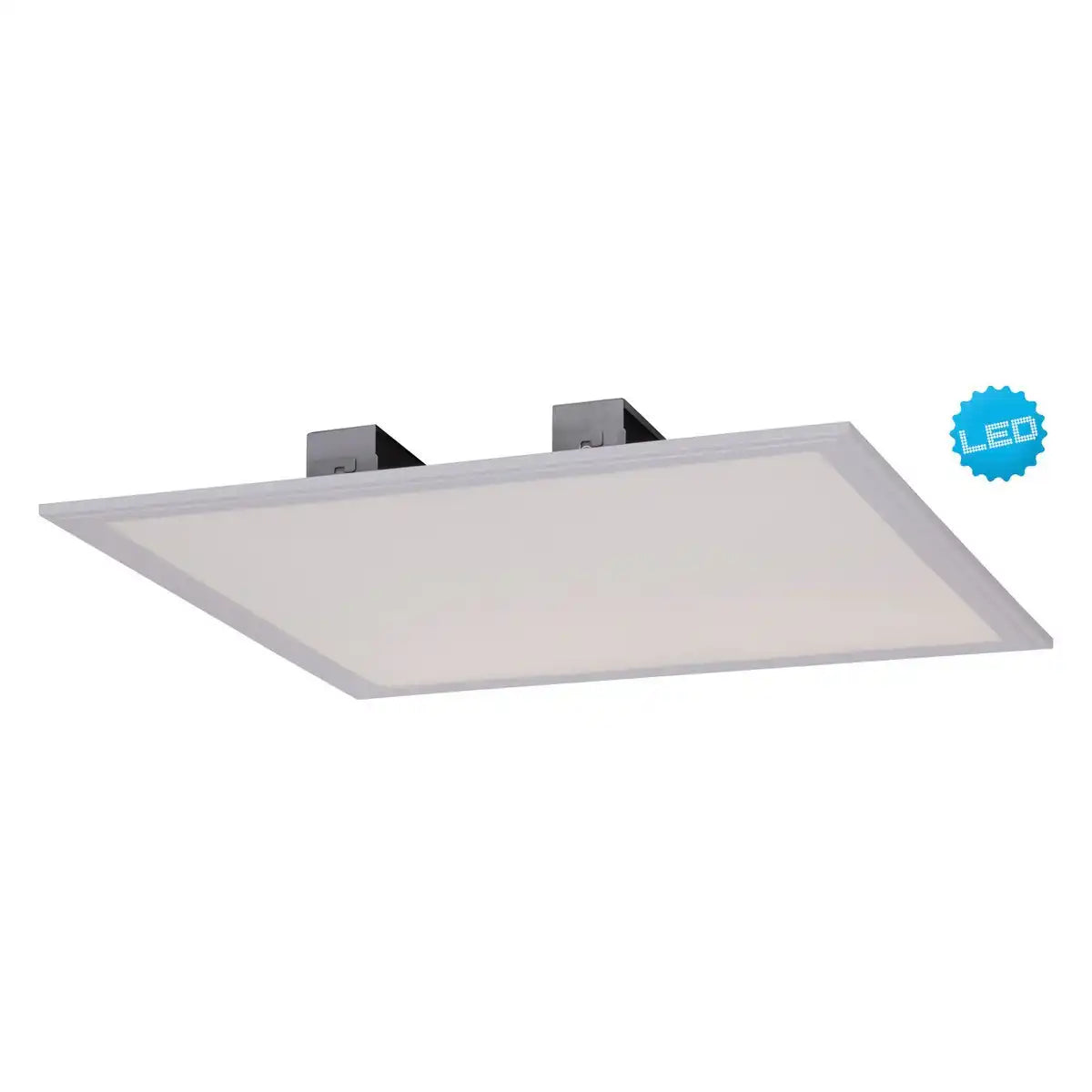 LED Aufbaupanel "SORRISO", Aufbauleuchte aus Metall und Kunststoff in Weiß mit fest verbauten LEDs, 45x45cm groß für Innenräume