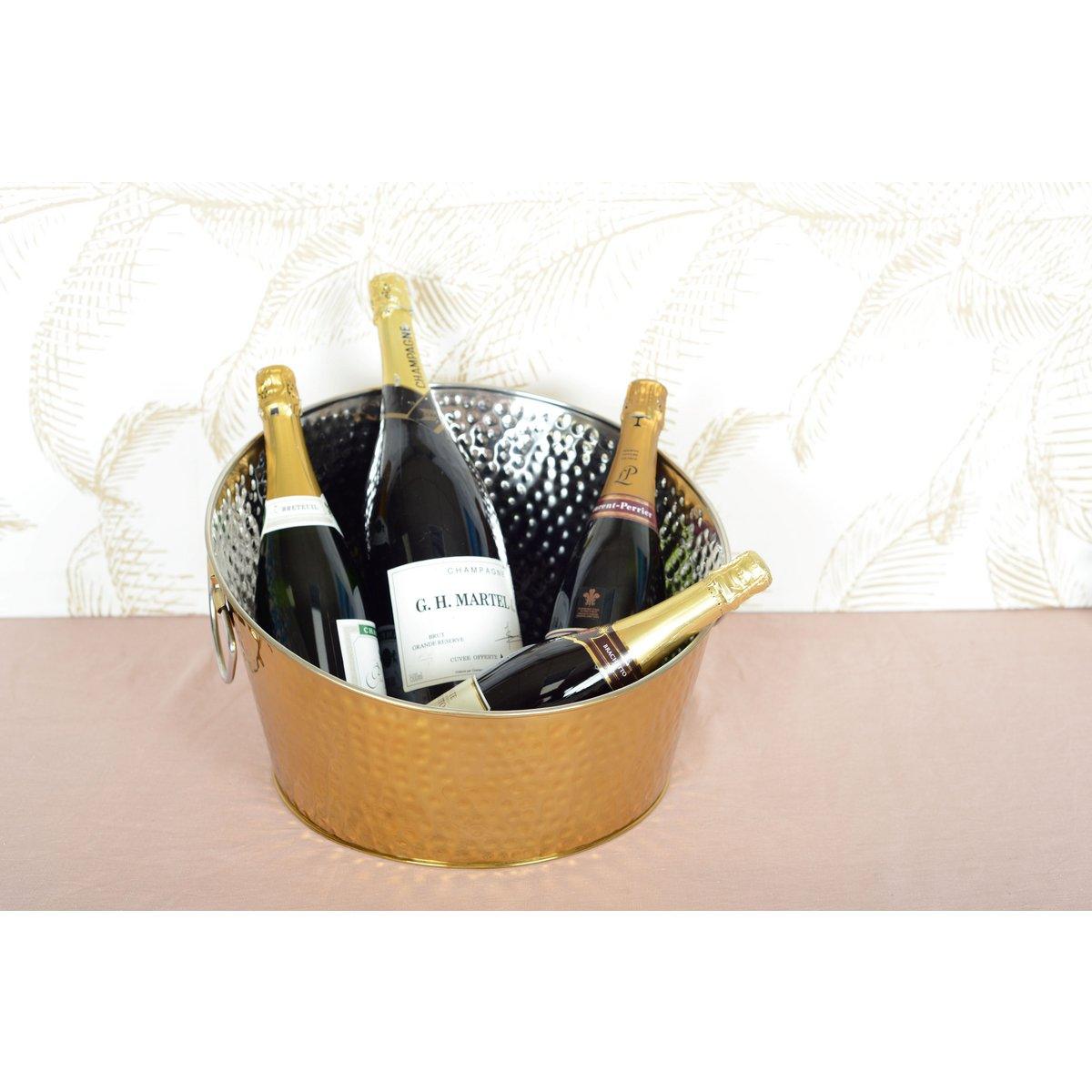SEAU A CHAMPAGNER DORE MARTELE 38CM