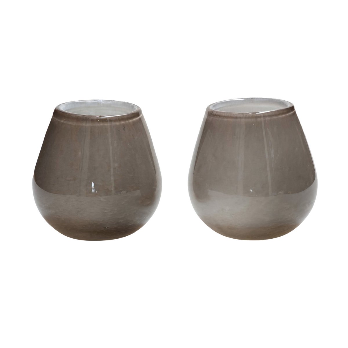 Teelichthalter - Tasman Elite XS grau Ø12,5 x H11,5 cm (2er-Set)