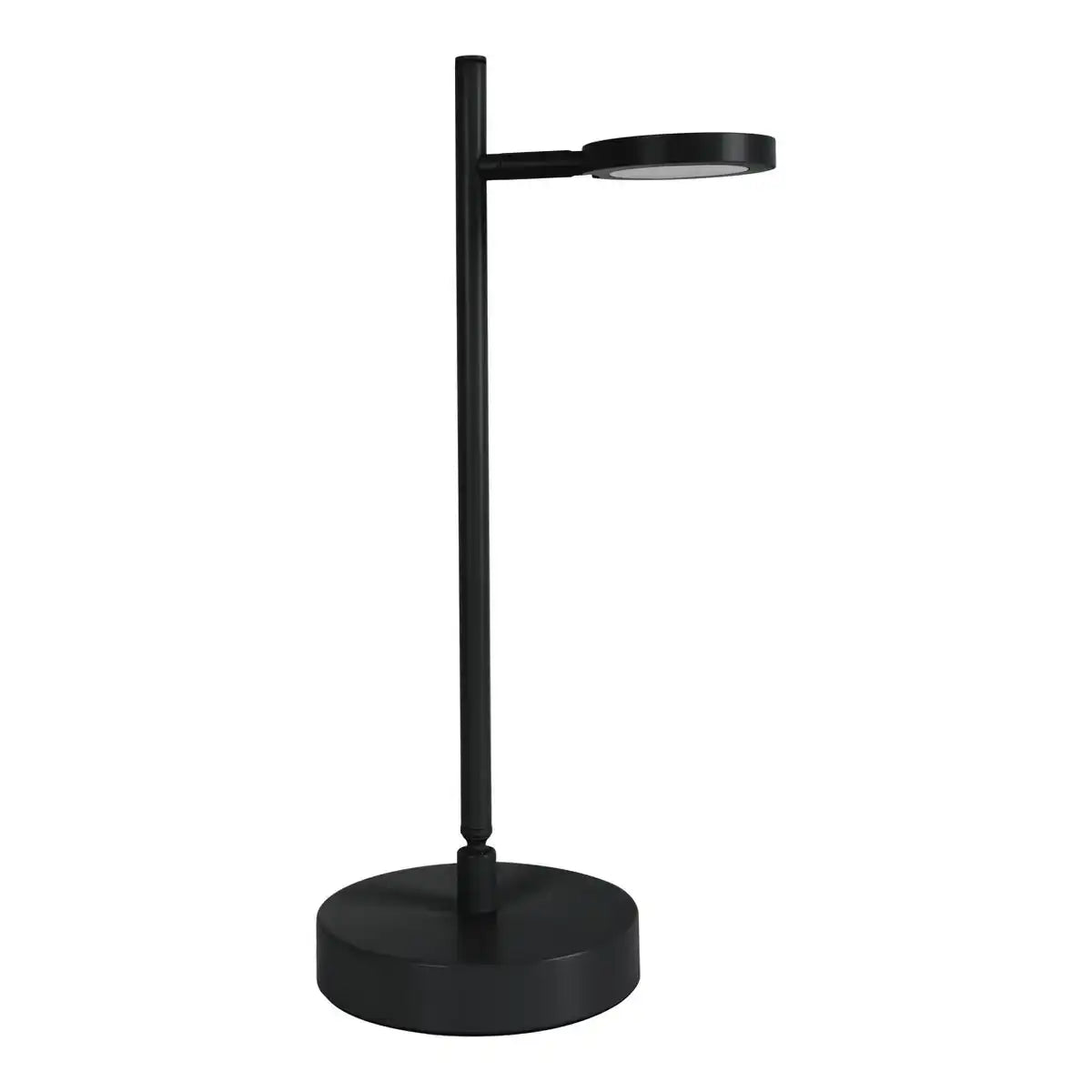 LED Akku-Tischleuchte "LUPA", 45 cm hoch, aus lackiertem Aluminium (schwarz) und weißem Kunststoff, LED integriert, dimmbar, Touch-Sensor.