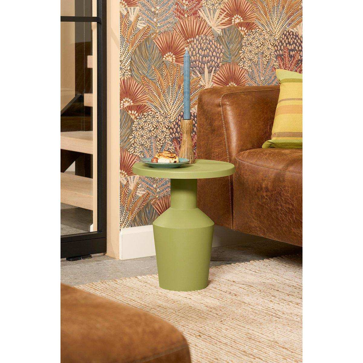 Feroza -Seitentisch - H41 x Ø34 cm - Metall - hellgrün - HomeDesign Knaus