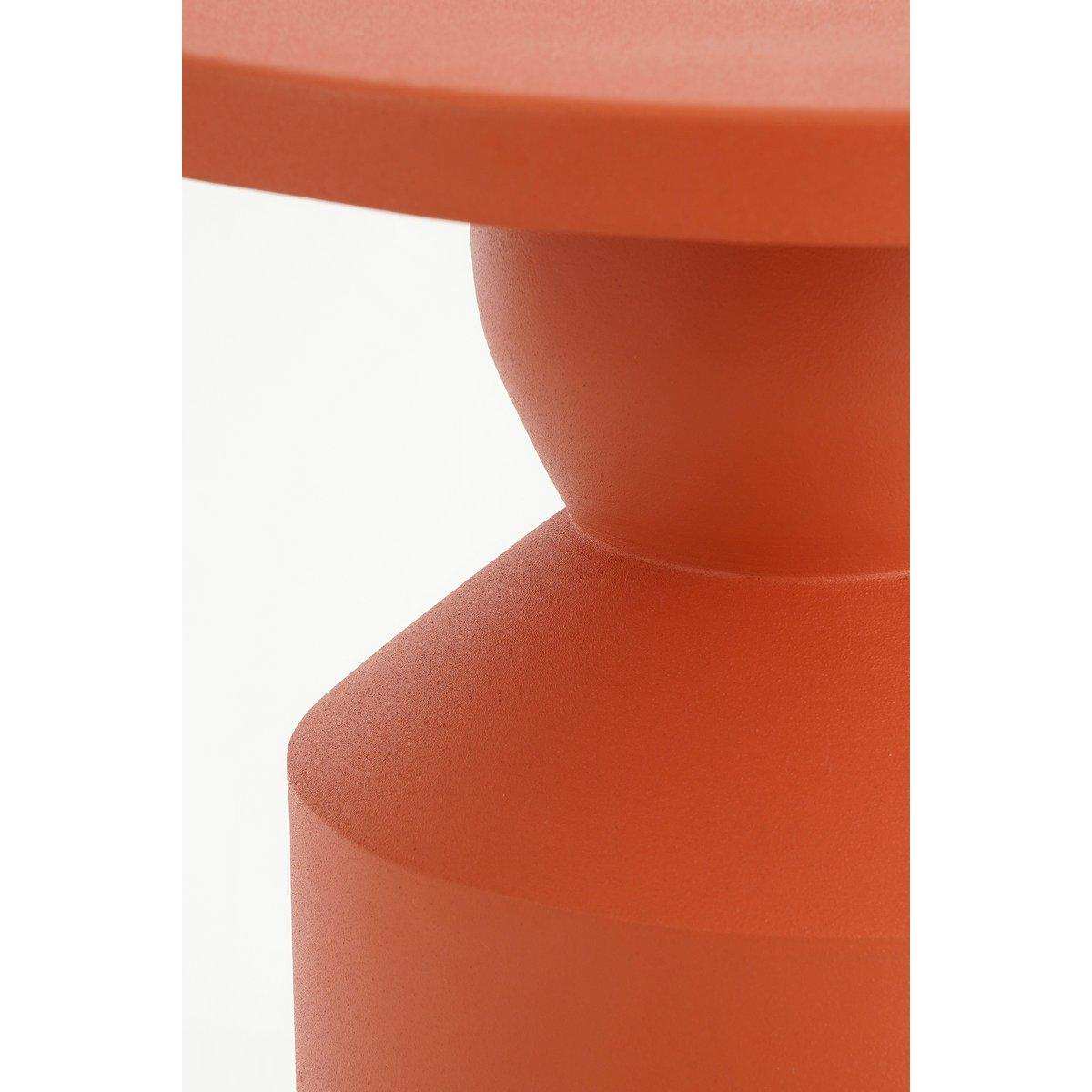 Feroza -Seitentisch - H51 x Ø30 cm - Metall - Orange - HomeDesign Knaus