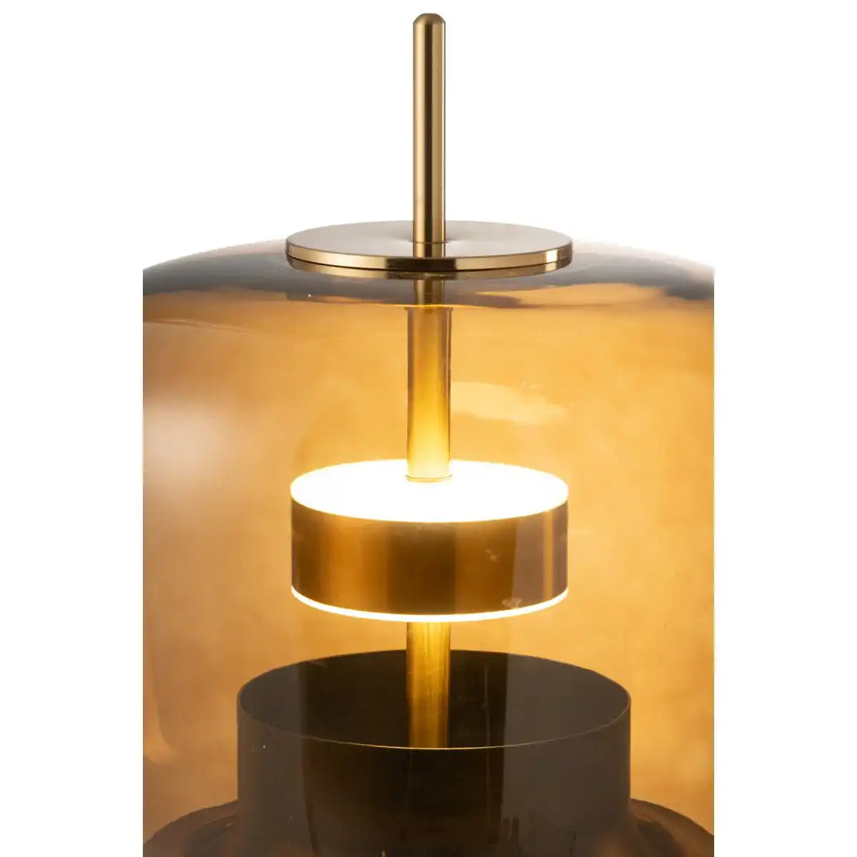 J -Line Tischlampe - Glas - Braun - LED -Leuchten