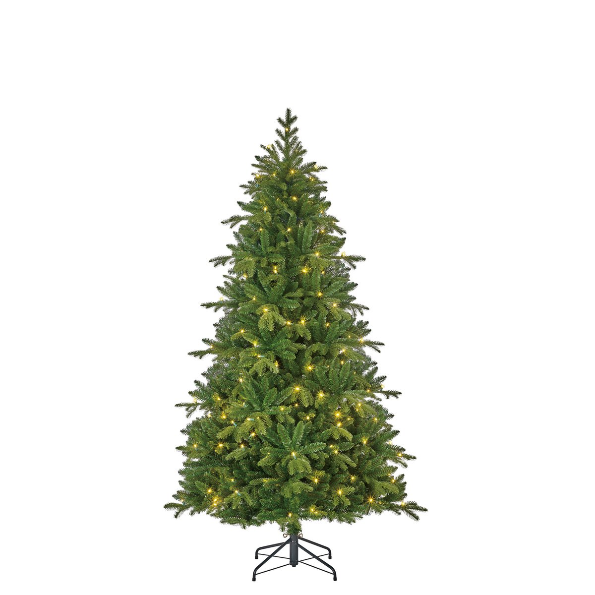 Künstlicher Weihnachtsbaum Slim mit LED-Beleuchtung – H185 x Ø114 cm – Grün