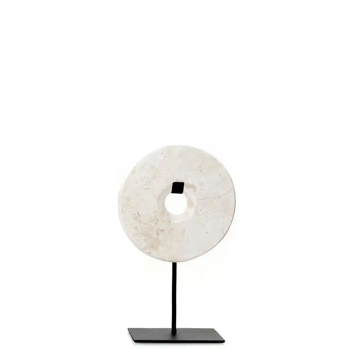 Figur Marmorscheibe Skulptur auf Ständer Weiß - HomeDesign Knaus