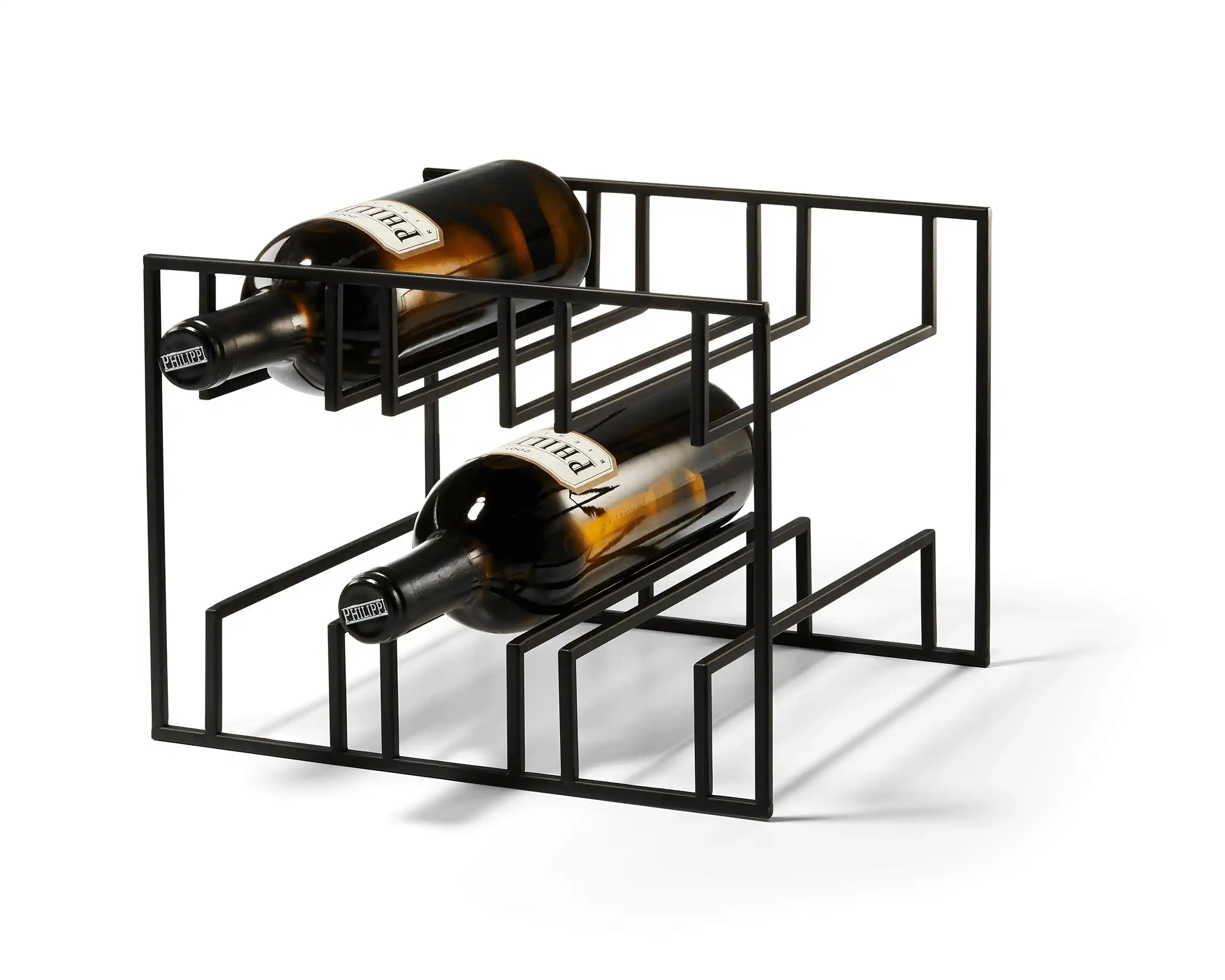 Flaschentragekorb Flaschenständer pulverbeschichteter Edelstahl - HomeDesign Knaus