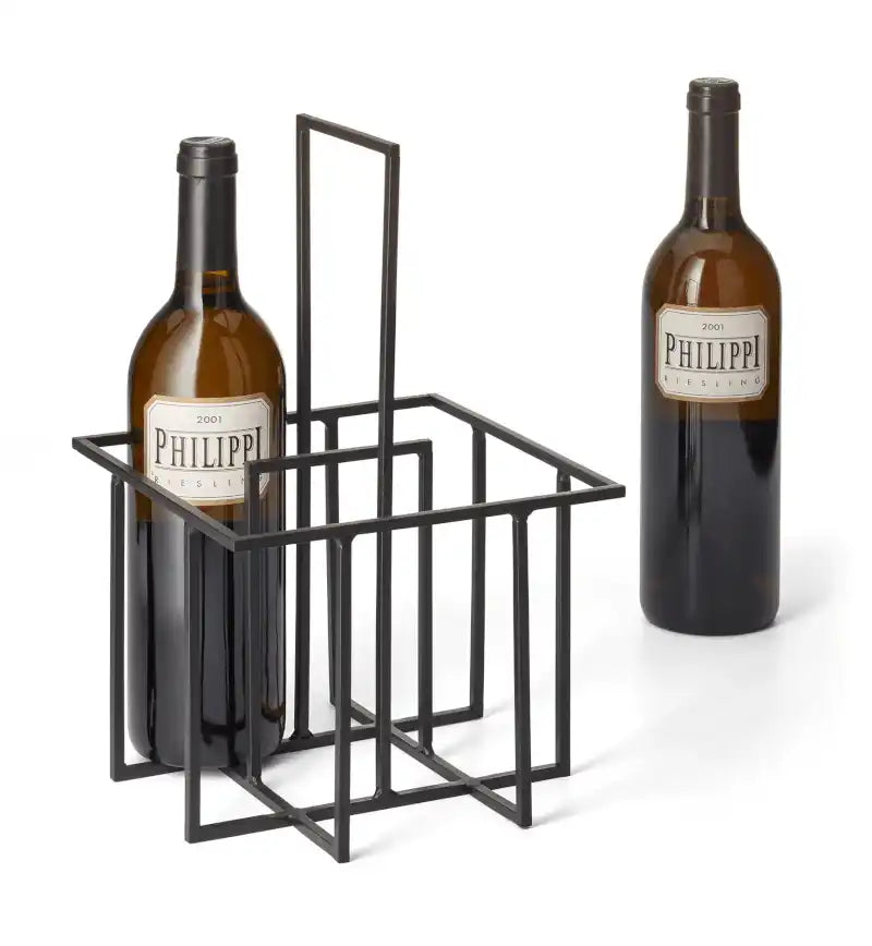 Flaschentragekorb Flaschenständer pulverbeschichteter Edelstahl - HomeDesign Knaus