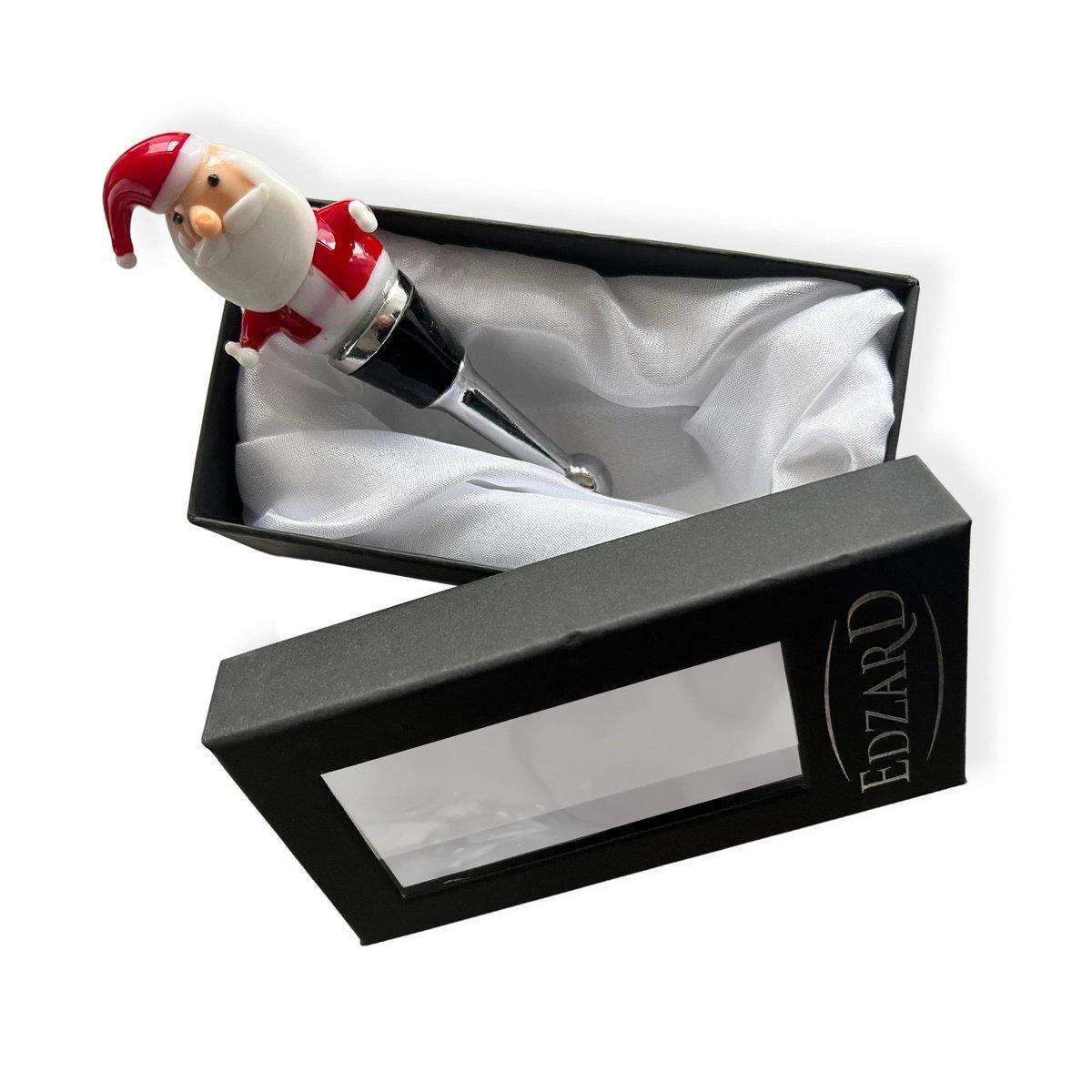 Flaschenverschluss Santa (H 11 cm ), handgefertigt aus Muranoglas - HomeDesign Knaus
