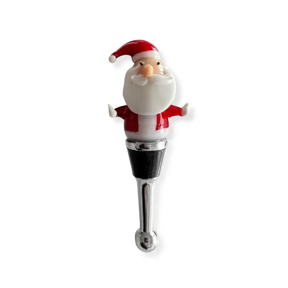 Flaschenverschluss Santa (H 11 cm ), handgefertigt aus Muranoglas - HomeDesign Knaus