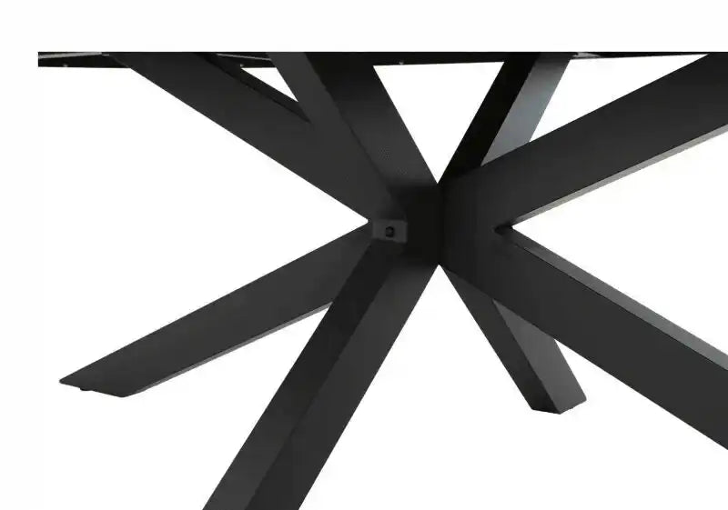 Garten Esstisch Oval Teakholz Platte Murcia Negro 242x117 cm - HomeDesign Knaus