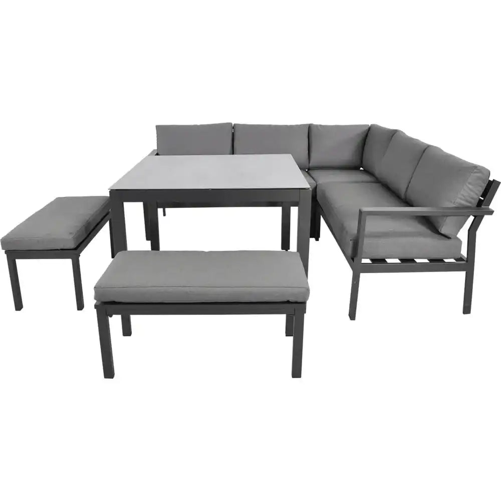 Garten Lounge-Eckbank Eck-Dining-Set Xara 205x205cm - HomeDesign Knaus