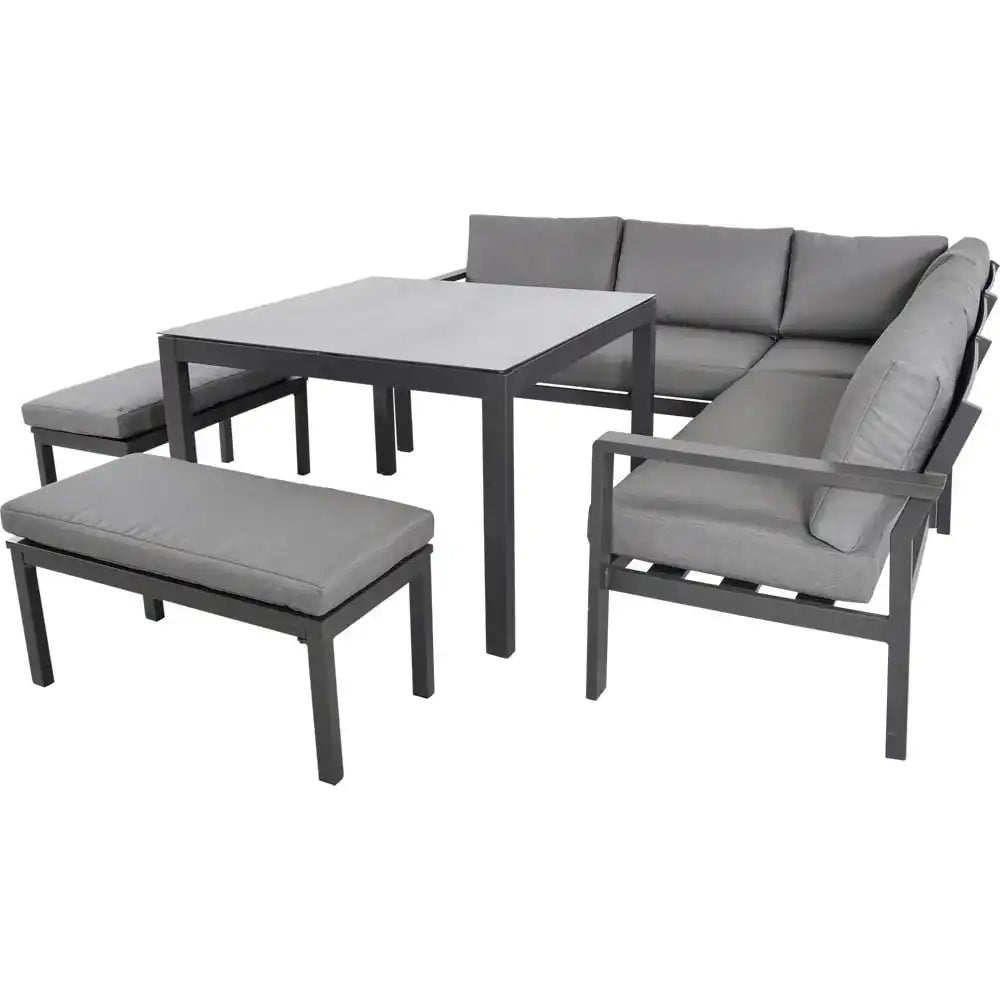 Garten Lounge-Eckbank Eck-Dining-Set Xara 205x205cm - HomeDesign Knaus