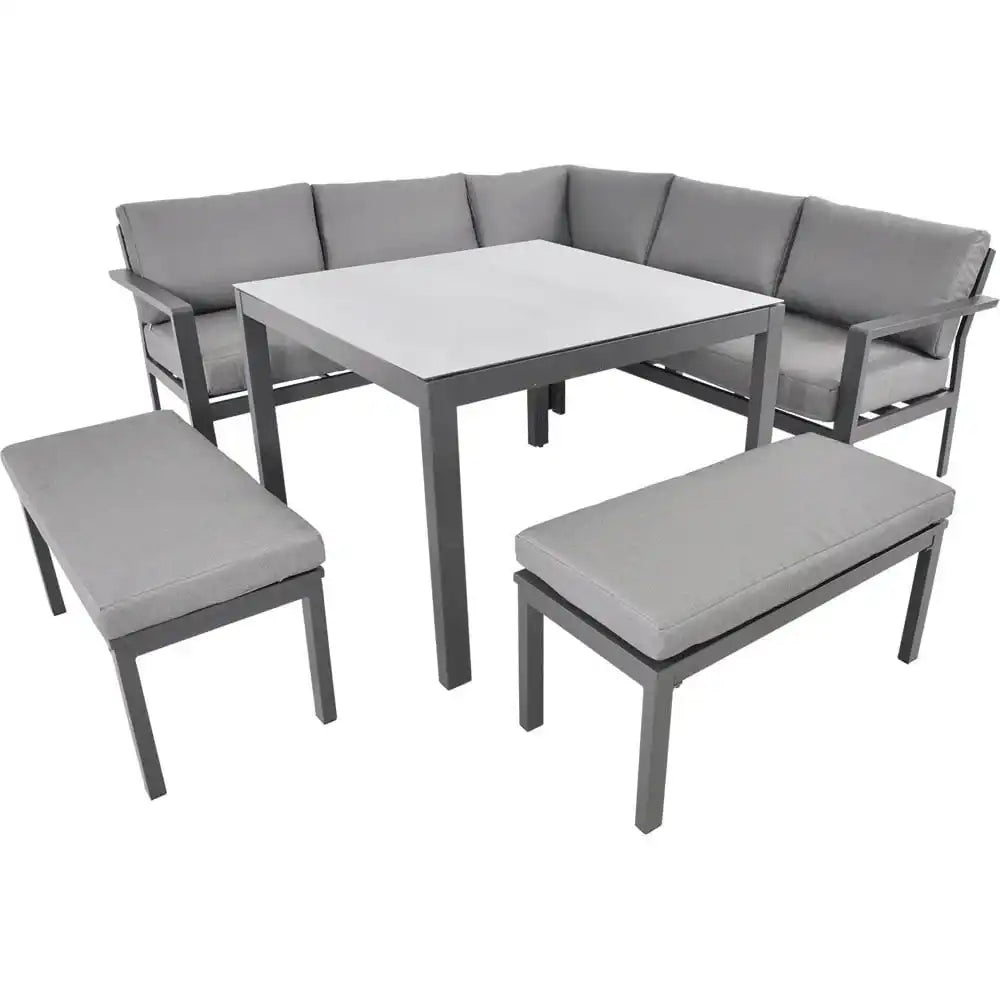 Garten Lounge-Eckbank Eck-Dining-Set Xara 205x205cm - HomeDesign Knaus