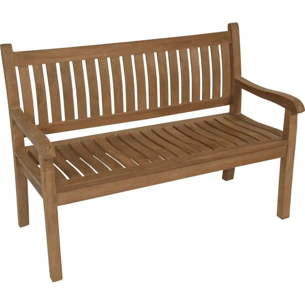 Gartenbank Hartholz Sitzbank Calgary Teakholz gebogen - HomeDesign Knaus