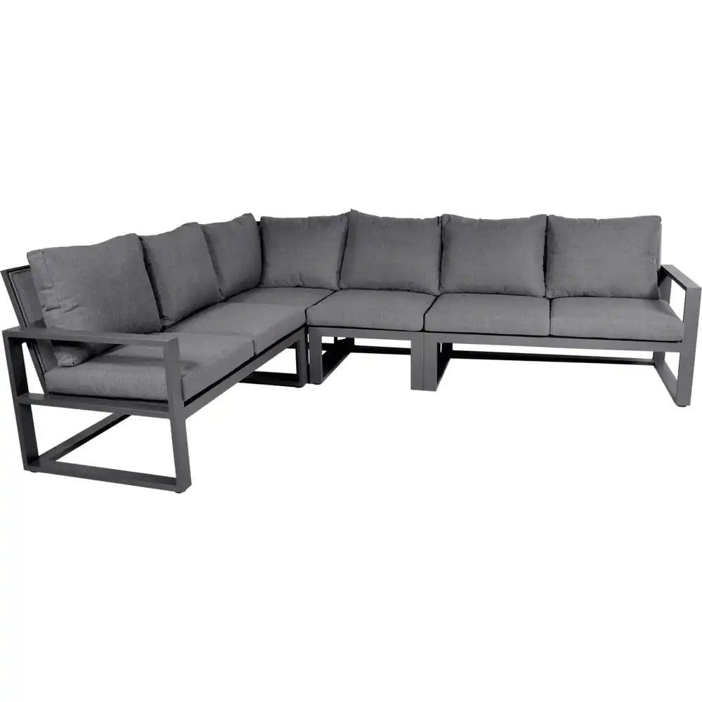Gartenmöbel Eck-Lounge-Set Loungebank "Pina Colada Negro" 285x205 cm - HomeDesign Knaus