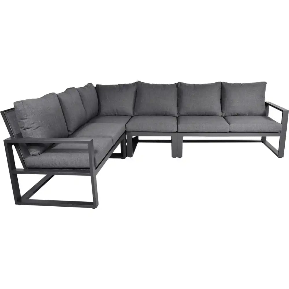 Gartenmöbel Eck-Lounge-Set Loungebank "Pina Colada Negro" 285x205 cm - HomeDesign Knaus