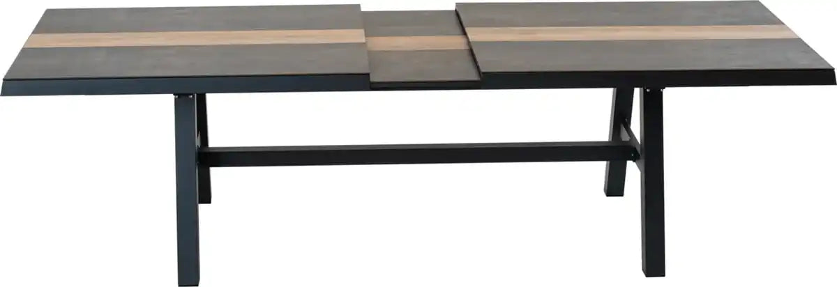 Gartentisch Ausziehtisch Diningtisch "Brixton Negro" 243/303x102cm - HomeDesign Knaus