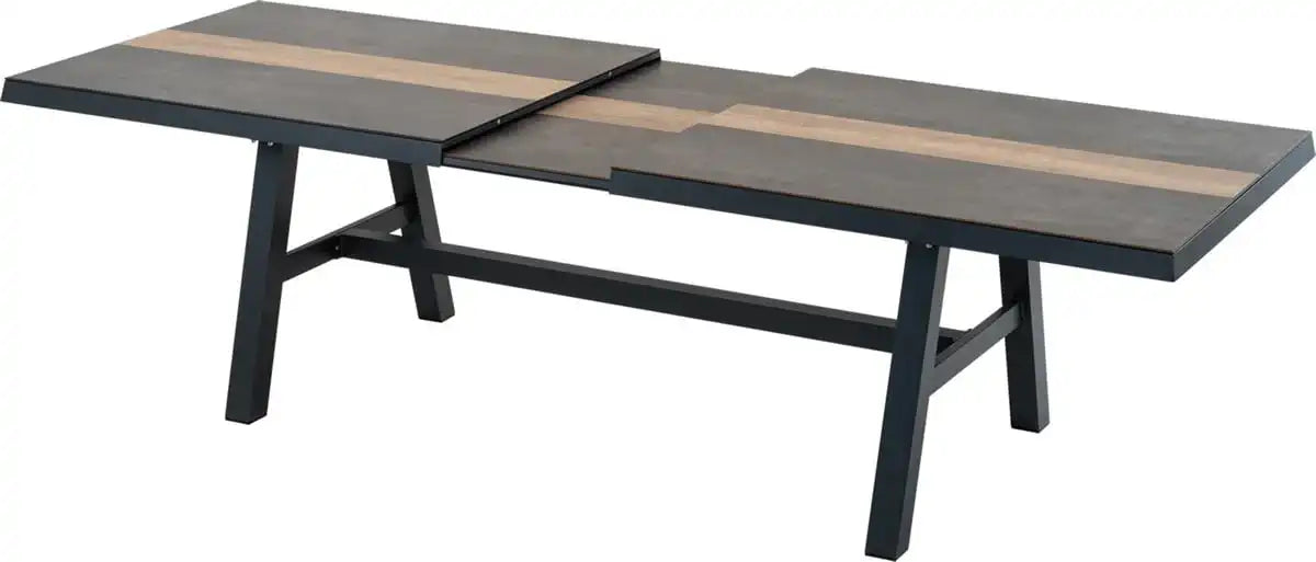 Gartentisch Ausziehtisch Diningtisch "Brixton Negro" 243/303x102cm - HomeDesign Knaus