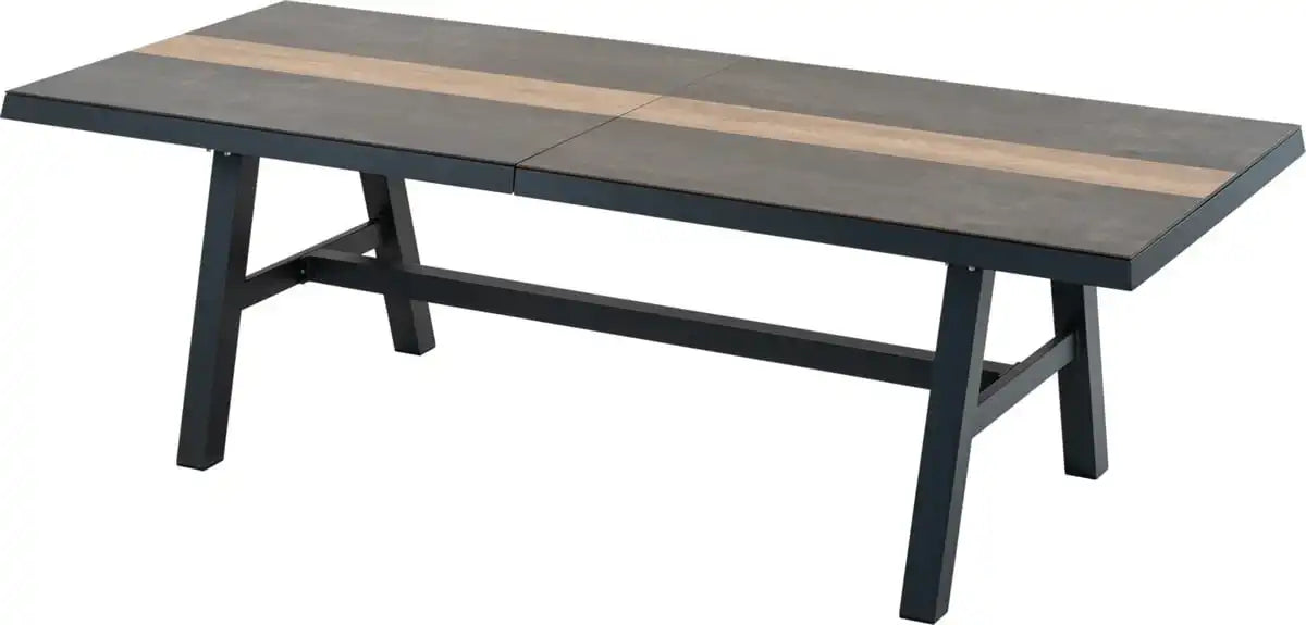 Gartentisch Ausziehtisch Diningtisch "Brixton Negro" 243/303x102cm - HomeDesign Knaus