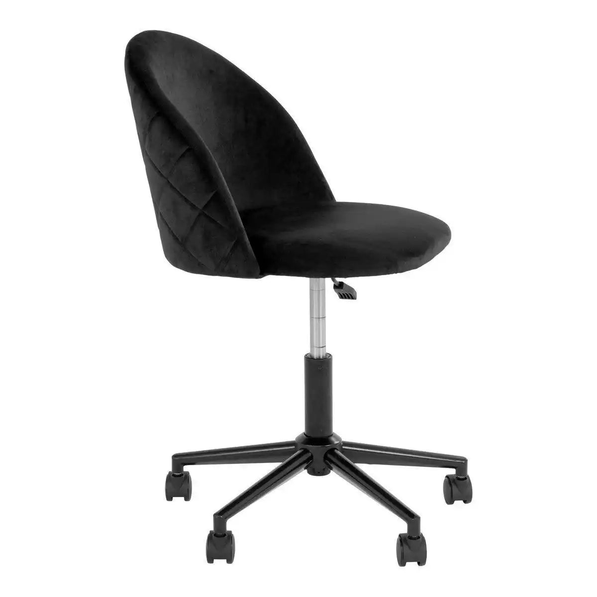 Geneve Bürostuhl – Bürostuhl aus Samt, schwarz mit schwarzen Beinen, HN1207 - HomeDesign Knaus