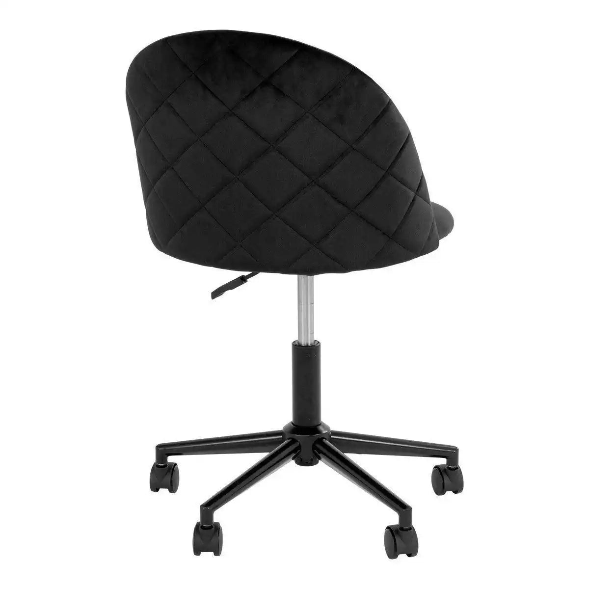 Geneve Bürostuhl – Bürostuhl aus Samt, schwarz mit schwarzen Beinen, HN1207 - HomeDesign Knaus