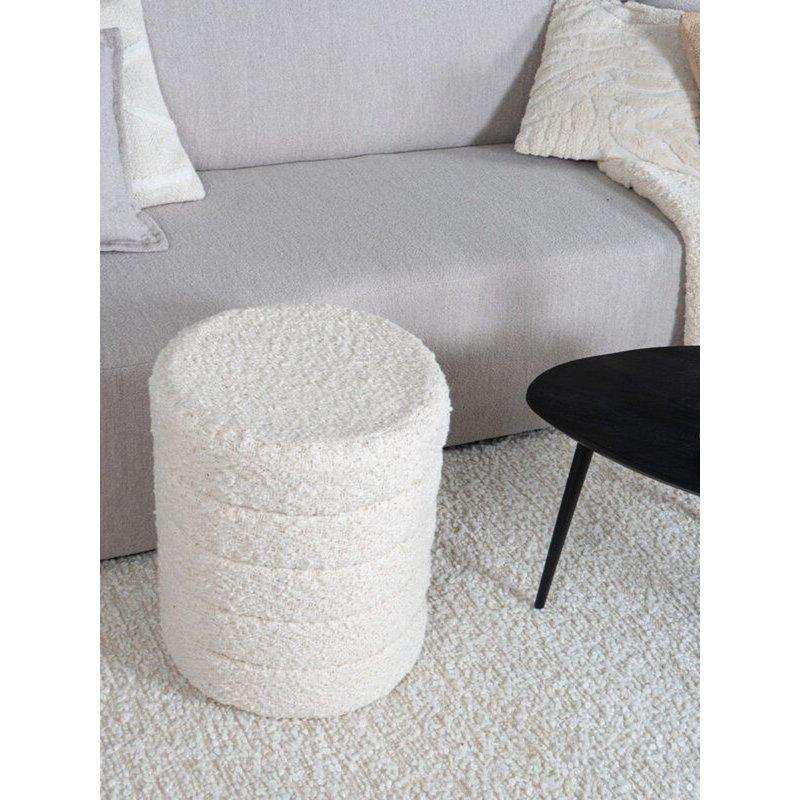 Glamour Pouf Natural Sitzhocker 43 cm - HomeDesign Knaus