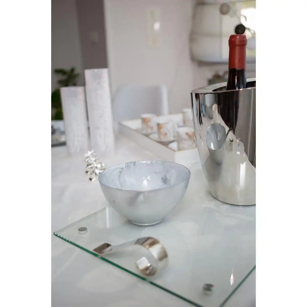 GLASFACH MIT METALLGRIFF - HomeDesign Knaus
