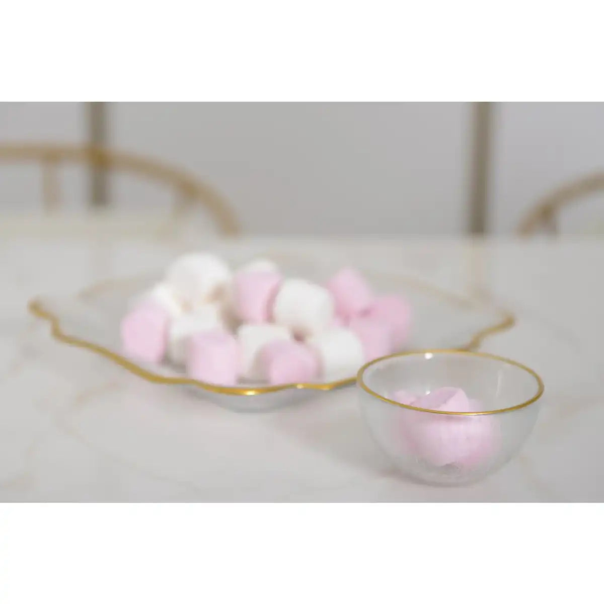 GLASSCHALE MIT GOLDENEN KANTEN 9X9X3CM - HomeDesign Knaus