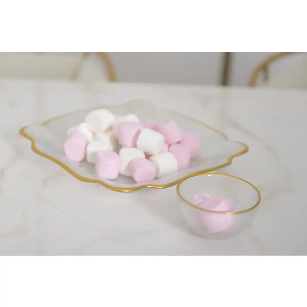 GLASSCHALE MIT GOLDENEN KANTEN 9X9X3CM - HomeDesign Knaus