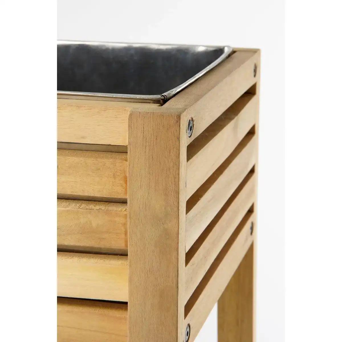 Glenwood Pflanzgefäß, rechteckig für den Außenbereich – L70 x B30 x H75 cm – Akazienholz – Braun - HomeDesign Knaus