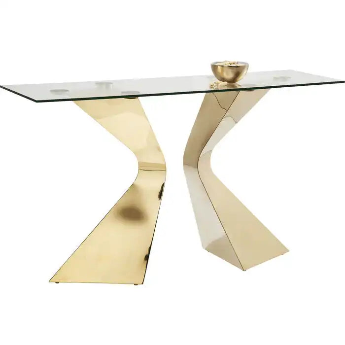 Gloria Konsole Sicherheitsglas Konsolen-Tisch Deko Chrom Sicherheitsglas - HomeDesign Knaus
