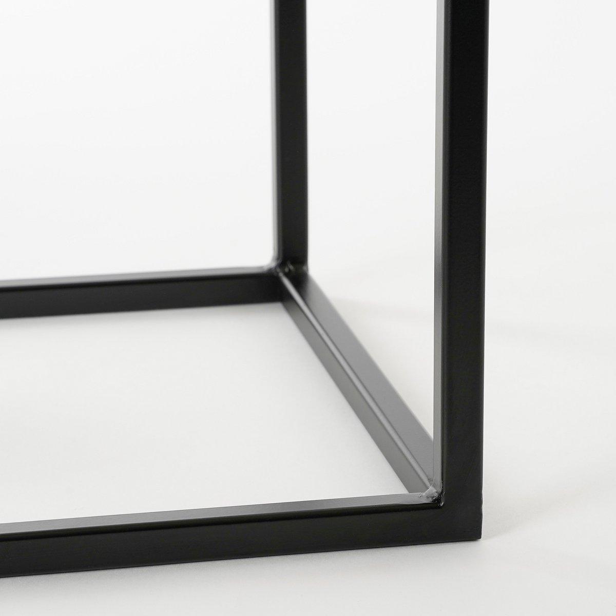 Goa Beistelltisch – 2er-Set – L28 x B28 x H120 cm – Metall – Schwarz - HomeDesign Knaus