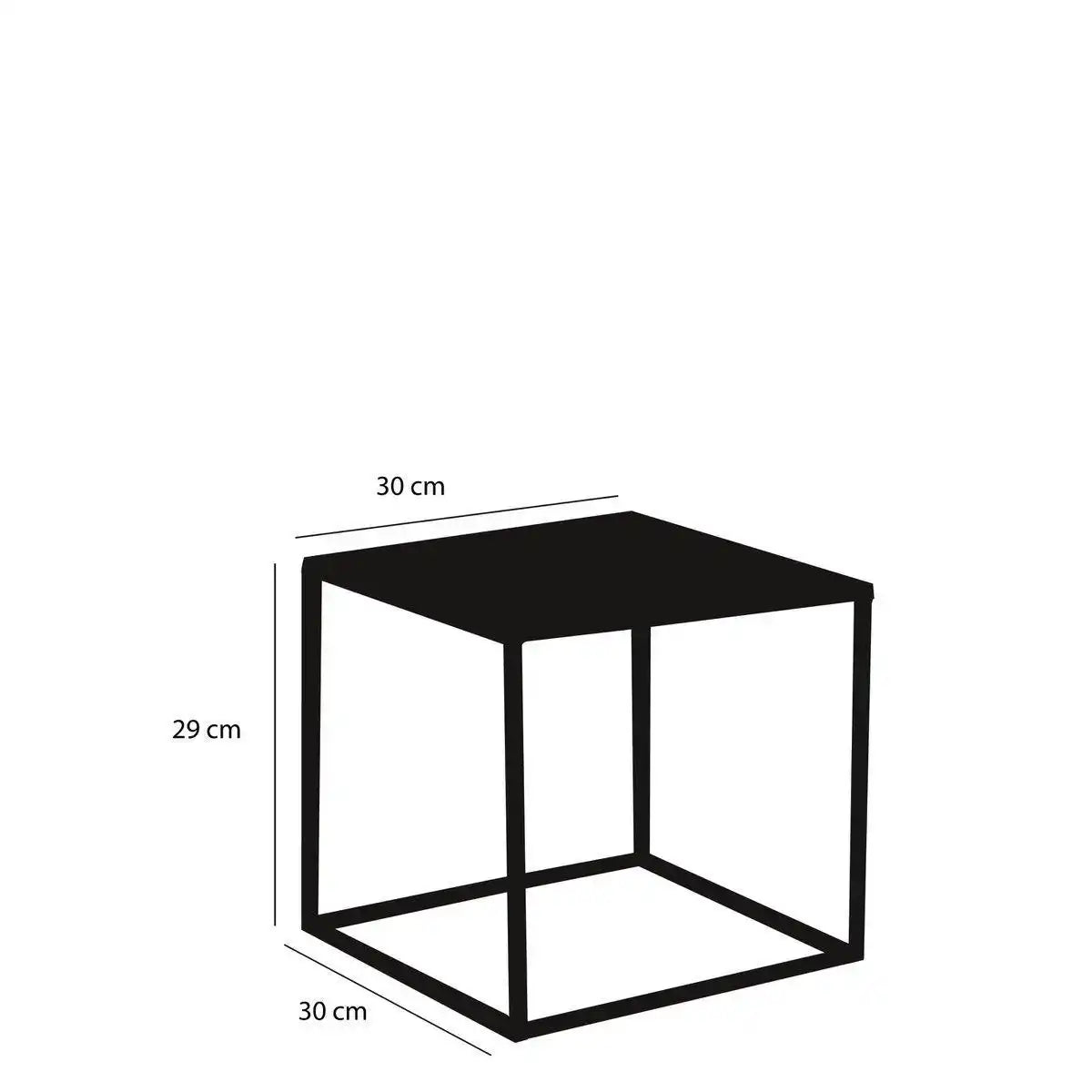 Goa Beistelltisch – 2er-Set – L35 x B35 x H33 cm – Metall – Schwarz - HomeDesign Knaus