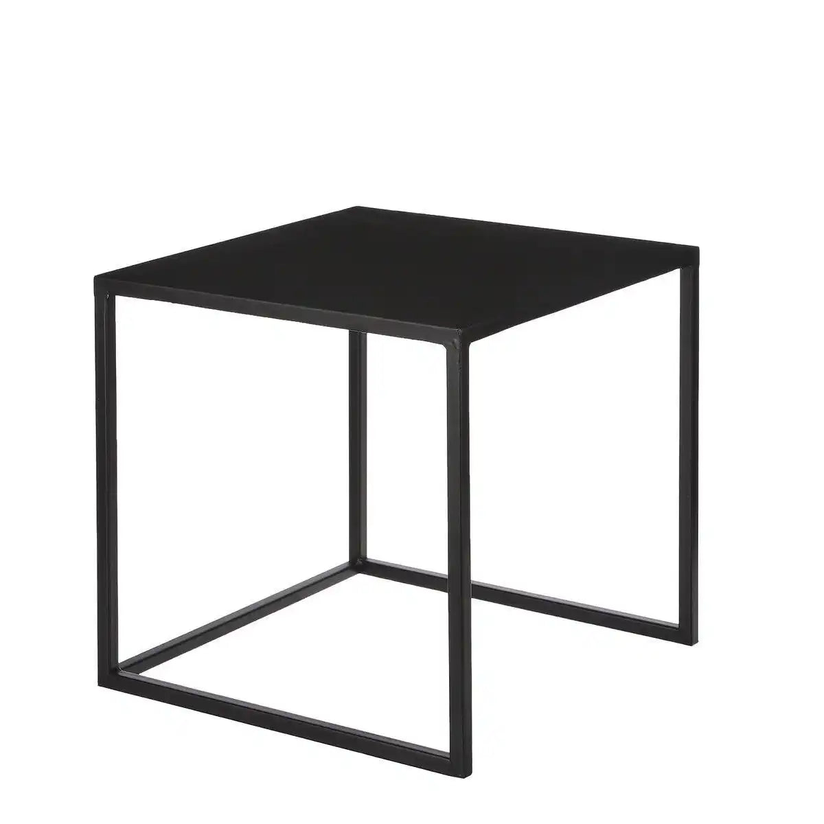 Goa Beistelltisch – 2er-Set – L35 x B35 x H33 cm – Metall – Schwarz - HomeDesign Knaus
