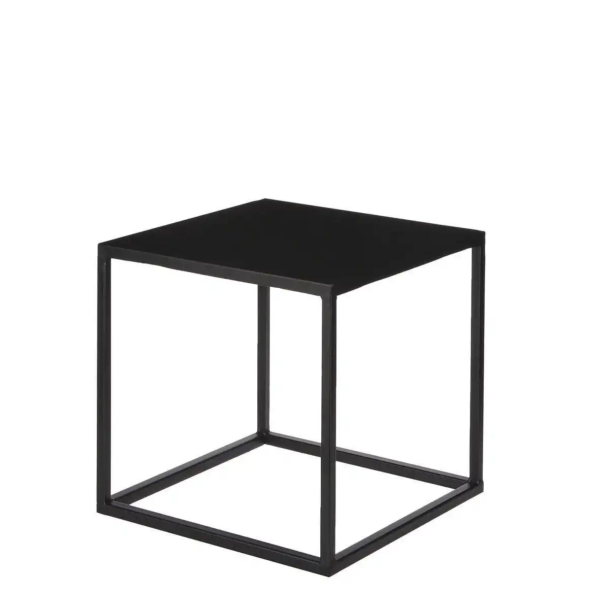 Goa Beistelltisch – 2er-Set – L35 x B35 x H33 cm – Metall – Schwarz - HomeDesign Knaus