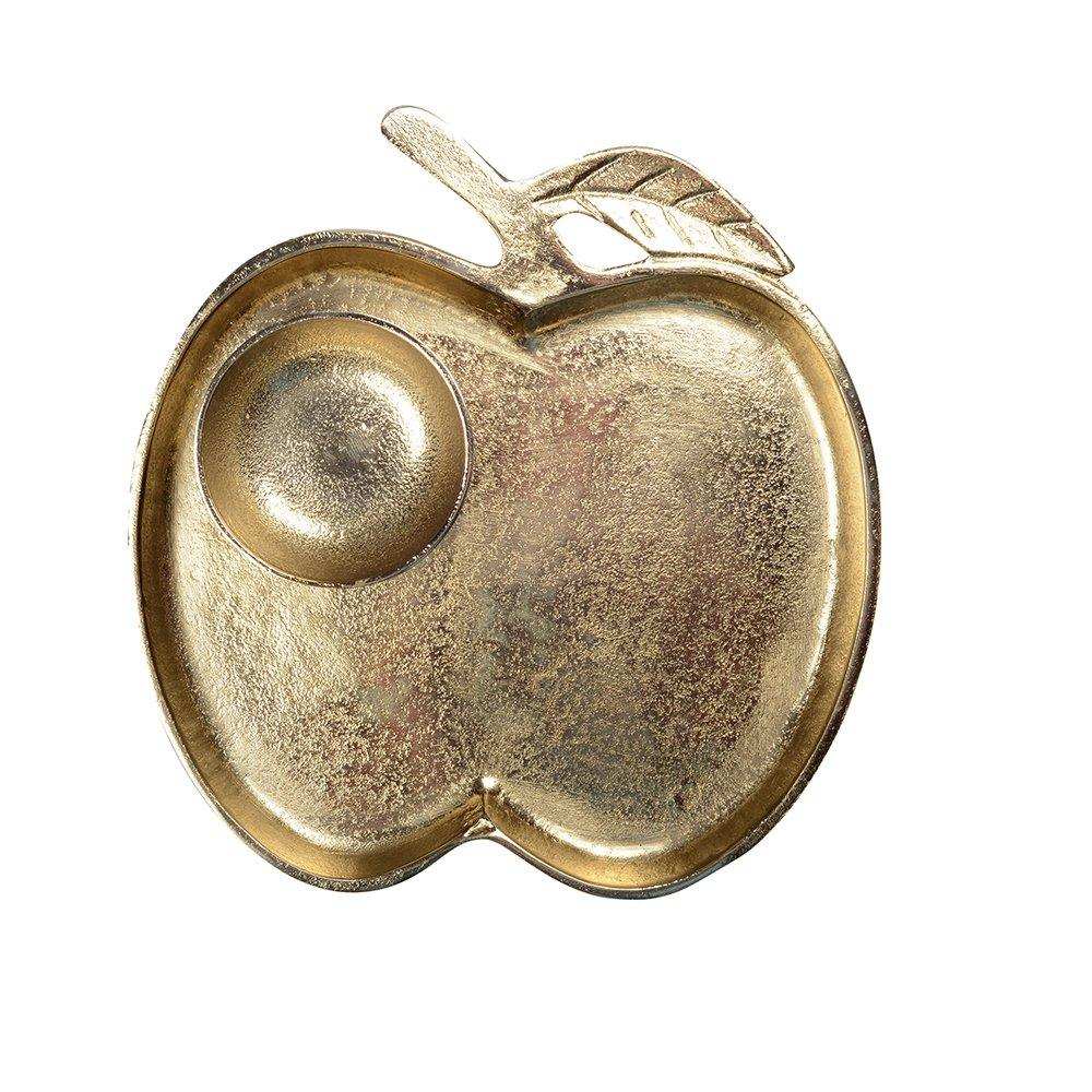GOLD-APFEL-TABLETT MIT BECHER 26,5X25,5X2CM - HomeDesign Knaus