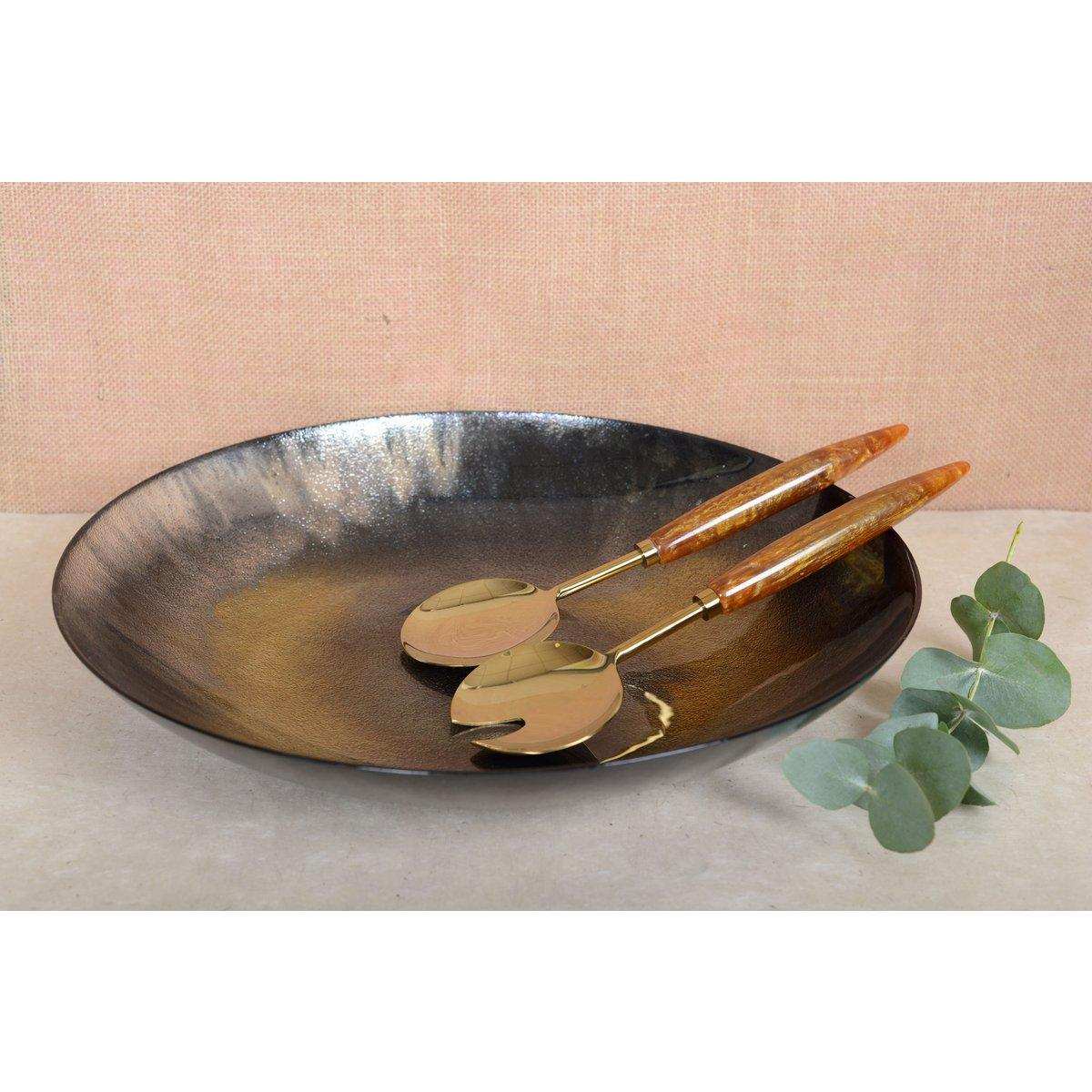 Gold- und Orangensalat deckt 29 cm ab - HomeDesign Knaus